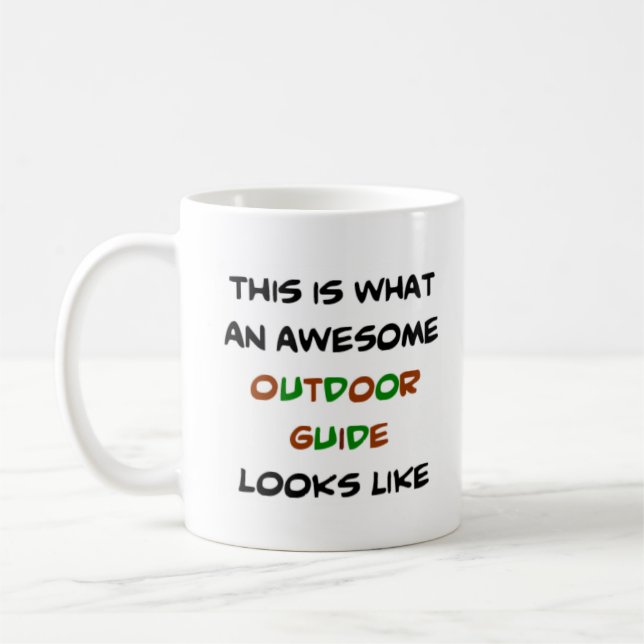 outdoor guide, awesome coffee mug (Left)