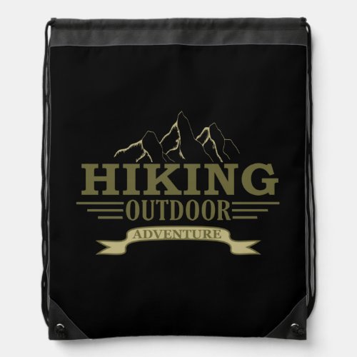 Outdoor hike hikers hiking adventure  drawstring bag