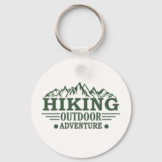 Outdoor hike hikers hiking adventure  keychain (Front)