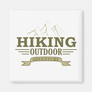 Outdoor hike hikers hiking adventure magnet