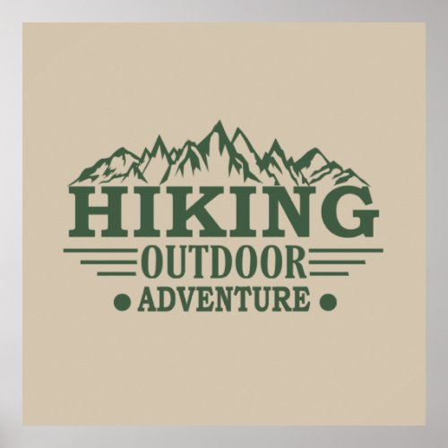 Outdoor hike hikers hiking adventure  poster