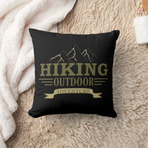 Outdoor hike hikers hiking adventure  throw pillow