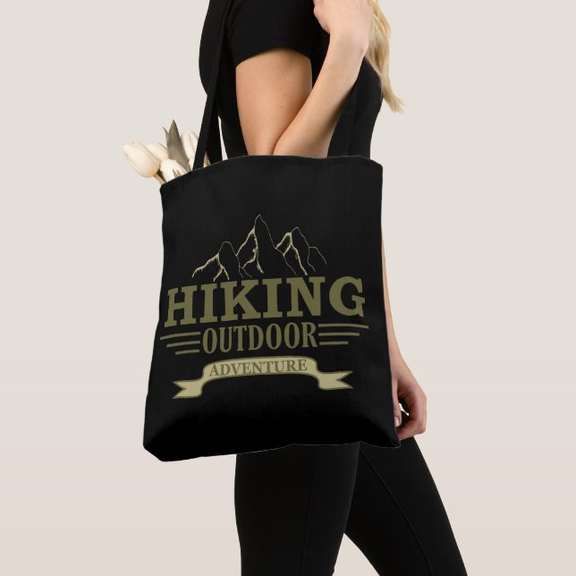 Outdoor hike hikers hiking adventure  tote bag (Close Up)