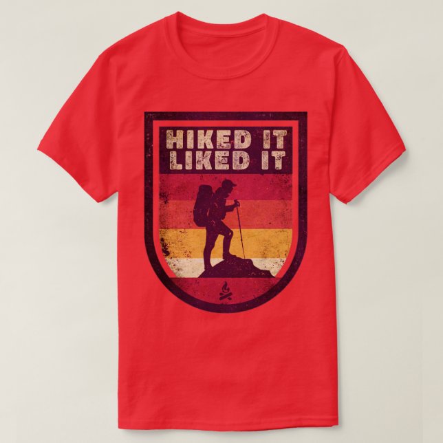 Outdoor Hiked It Liked It Hiker Hiking5 T-Shirt (Design Front)