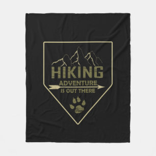 Outdoor hiking adventure fleece blanket