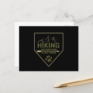 Outdoor hiking adventure holiday postcard