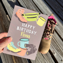 Outdoor Hiking and Camping Gear Personalized Card