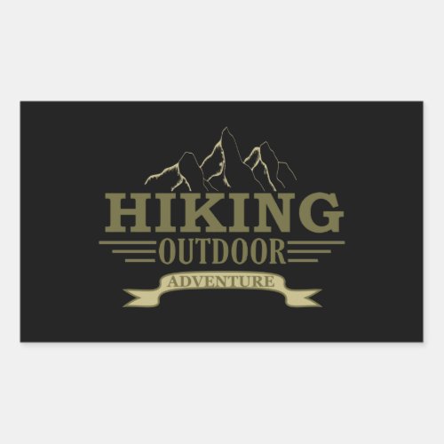 outdoor hiking logo rectangular sticker
