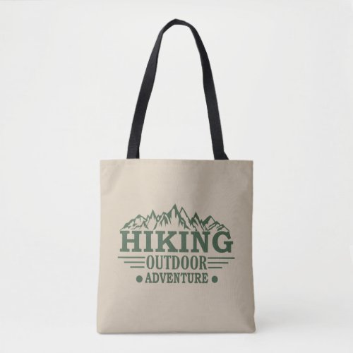 outdoor hiking logo tote bag