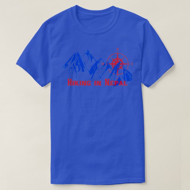 Outdoor Hiking Nepal Mountain Compass  T-Shirt (Design Front)