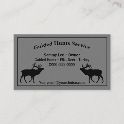 Outdoor Hunting Guide Service Professional Busines Business Card