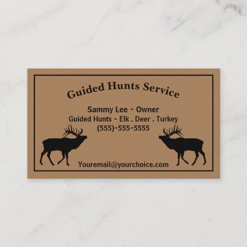 Outdoor Hunting Guide Service Professional Busines Business Card