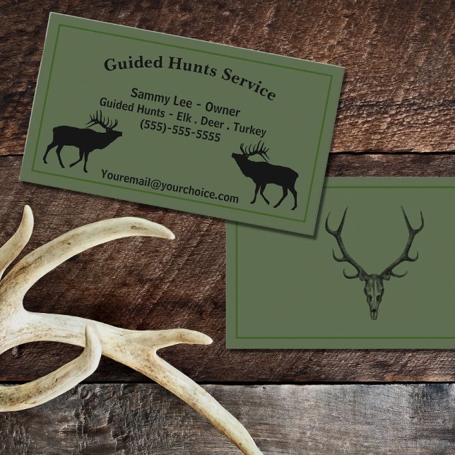 Outdoor Hunting Guide Service Professional Business Card (Creator Uploaded)