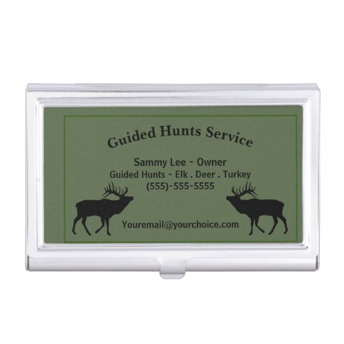 Outdoor Hunting Guide Service Professional  Business Card Case