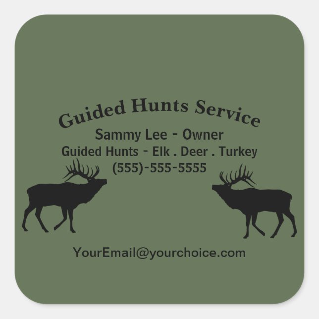 Outdoor Hunting Guide Service Professional  Square Square Sticker (Front)