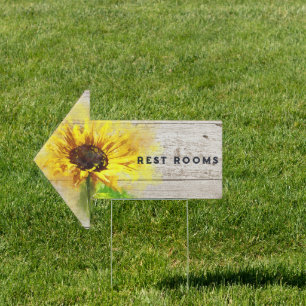 *~* Outdoor Lawn Rest Room Sign AP49 Cabin