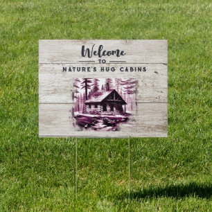 *~* Outdoor Lawn  Welcome Sign AP49 Cabin