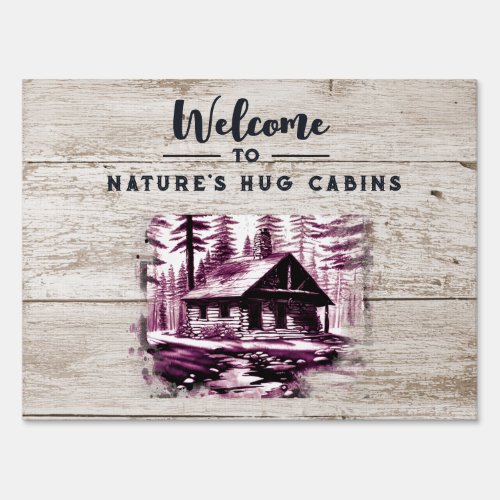  Outdoor Lawn  Welcome Sign AP49 Cabin