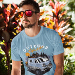 Outdoor Lifestyle T-Shirt<br><div class="desc">Introducing the "Outdoor Lifestyle" design by KindafunnyTees! It’s perfect for all you adventurous souls out there! Featuring a retro off-road van parked in front of majestic mountains, this design captures the essence of the great outdoors. Whether you're a camping enthusiast or simply love taking in nature's beauty, this design is...</div>