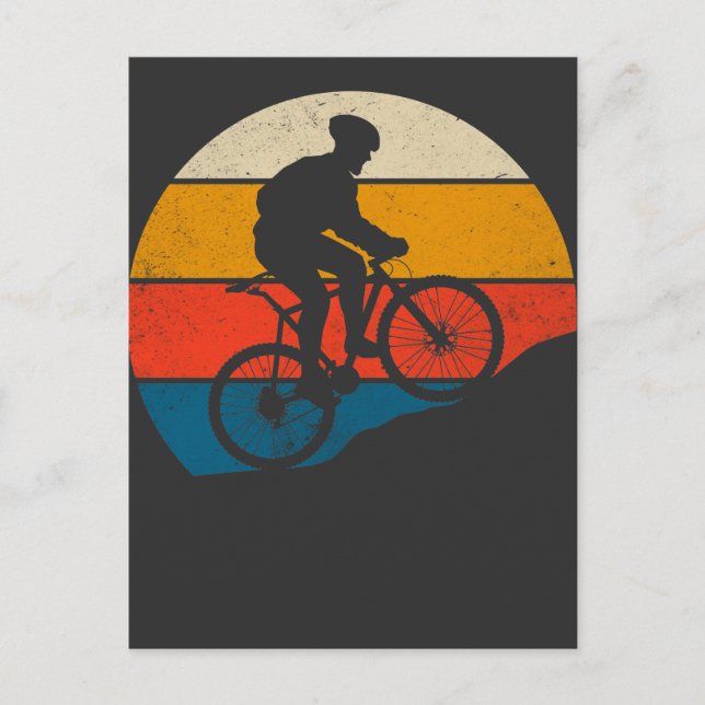 Outdoor Mountain Biker Tour Cycling Postcard (Front)