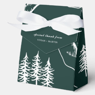 Outdoor Mountain Pine Tree Wedding Favor Boxes