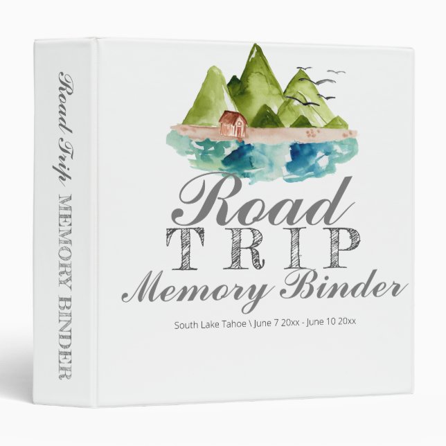 Outdoor Mountain road trip memory binder (Front/Spine)