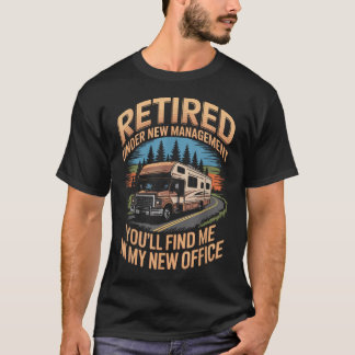 Outdoor Mountain Road Trips Van Motorhome Retired T-Shirt