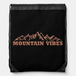 Outdoor mountain vibes adventure drawstring bag
