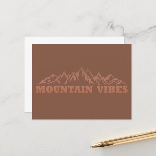 outdoor mountain vibes adventure holiday postcard