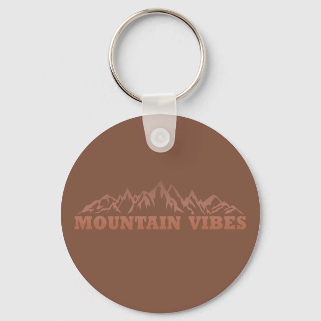 Outdoor mountain vibes adventure keychain (Front)