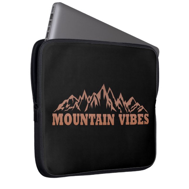 Outdoor mountain vibes adventure laptop sleeve (Front Right)