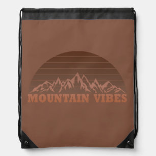 Outdoor mountain vibes hiking lover drawstring bag