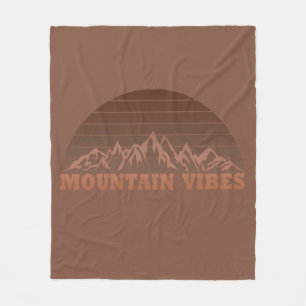 Outdoor mountain vibes hiking lover fleece blanket