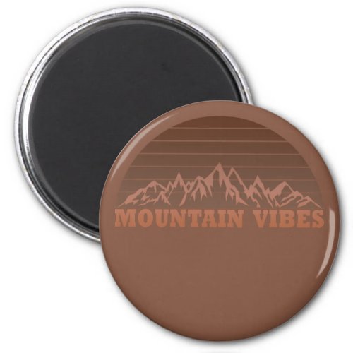 outdoor mountain vibes vintage retro sunset magnet