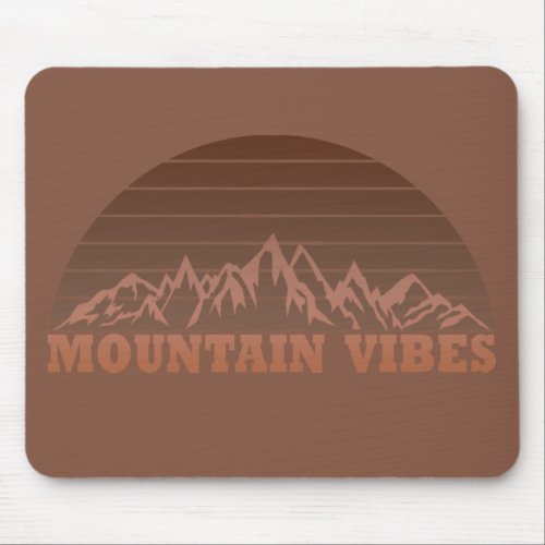 outdoor mountain vibes vintage retro sunset mouse pad