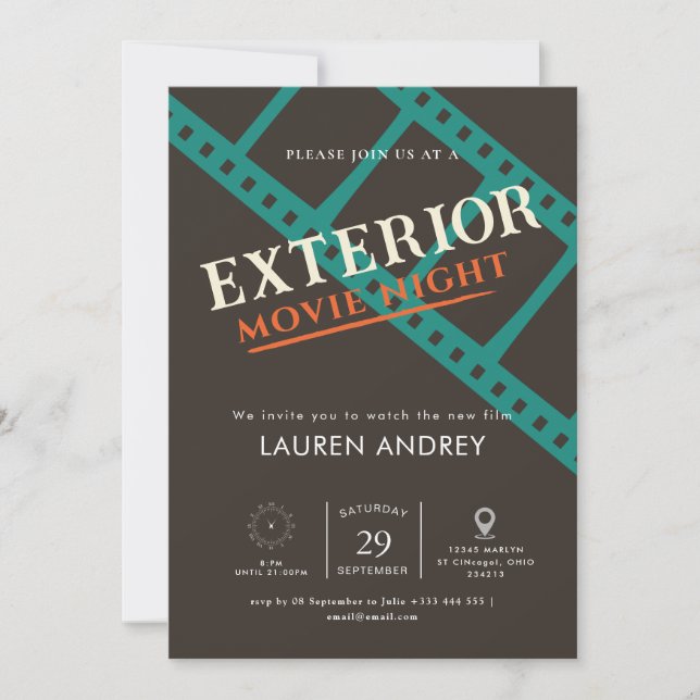 Outdoor Movie Night Invitation (Front)