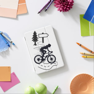 Outdoor MTB Rider Silhouette Design iPad Mini Cover