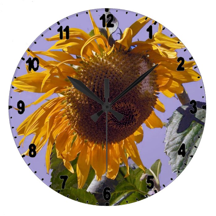 OUTDOOR NATURAL SUNFLOWER PHOTO WALL CLOCK