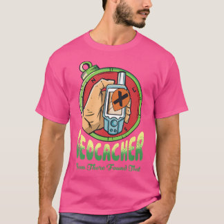 Outdoor Nature Camping People Hiker Geocacher Gps  T-Shirt
