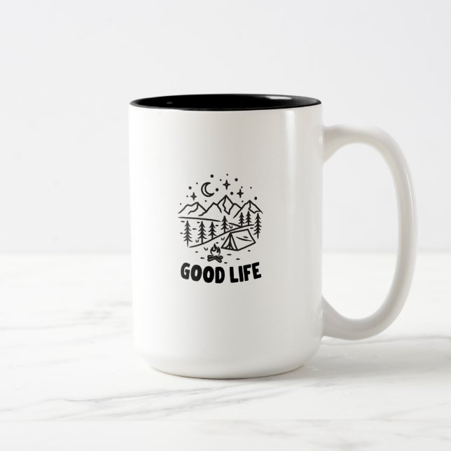 Outdoor Nature Lover Gift Two-Tone Coffee Mug (Right)