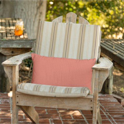 Outdoor Oasis Rectangular Salmon Serenade Lumbar Pillow