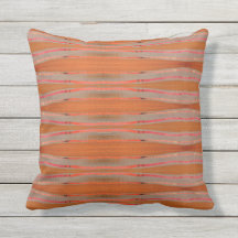 Outdoor Pillow - Burnt Orange, Gray Artisanal