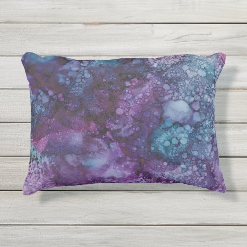 Outdoor PillowColorburst InkblotsBlue_Purples Outdoor Pillow