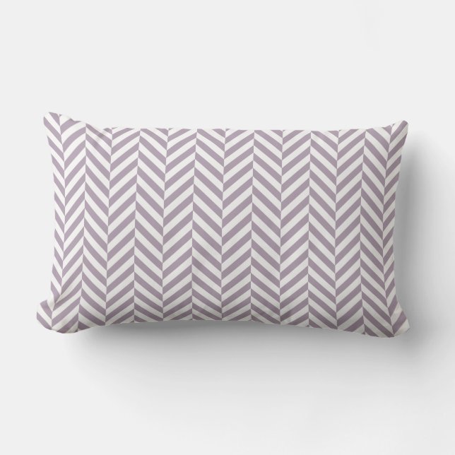 Outdoor Pillow | Purple Herringbone Pattern (Front)