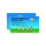 Outdoor Play Babysitting Business Card Outdoor Play Babysitting Business Card