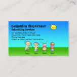 Outdoor Play Babysitting Business Card