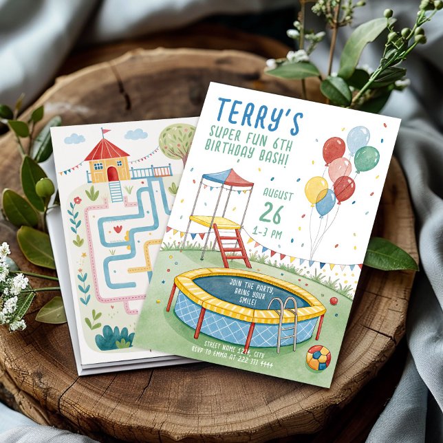 Outdoor Playground Party for Kids Invitation (Creator Uploaded)