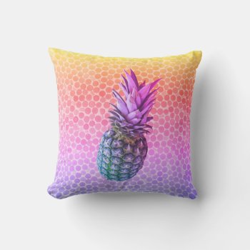 Outdoor Purple Pineapple Throw Pillow by Susang6 at Zazzle