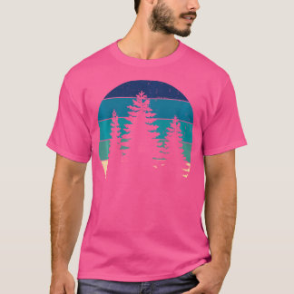 Outdoor Retro Minimalist Pine Tree T-Shirt