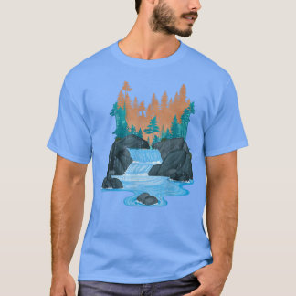 Outdoor River Forest Trees Wildlife Autumn Nature7 T-Shirt